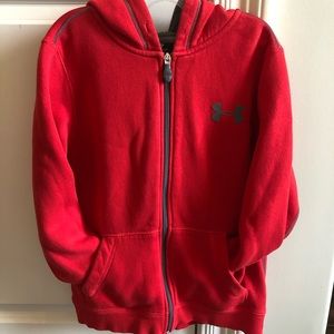 Under Armour Boys Zip Up Hoodie Sweatshirt size S